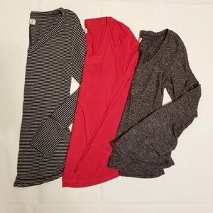 (3) Hollister Long Sleeve Shirts M FINAL PRICE